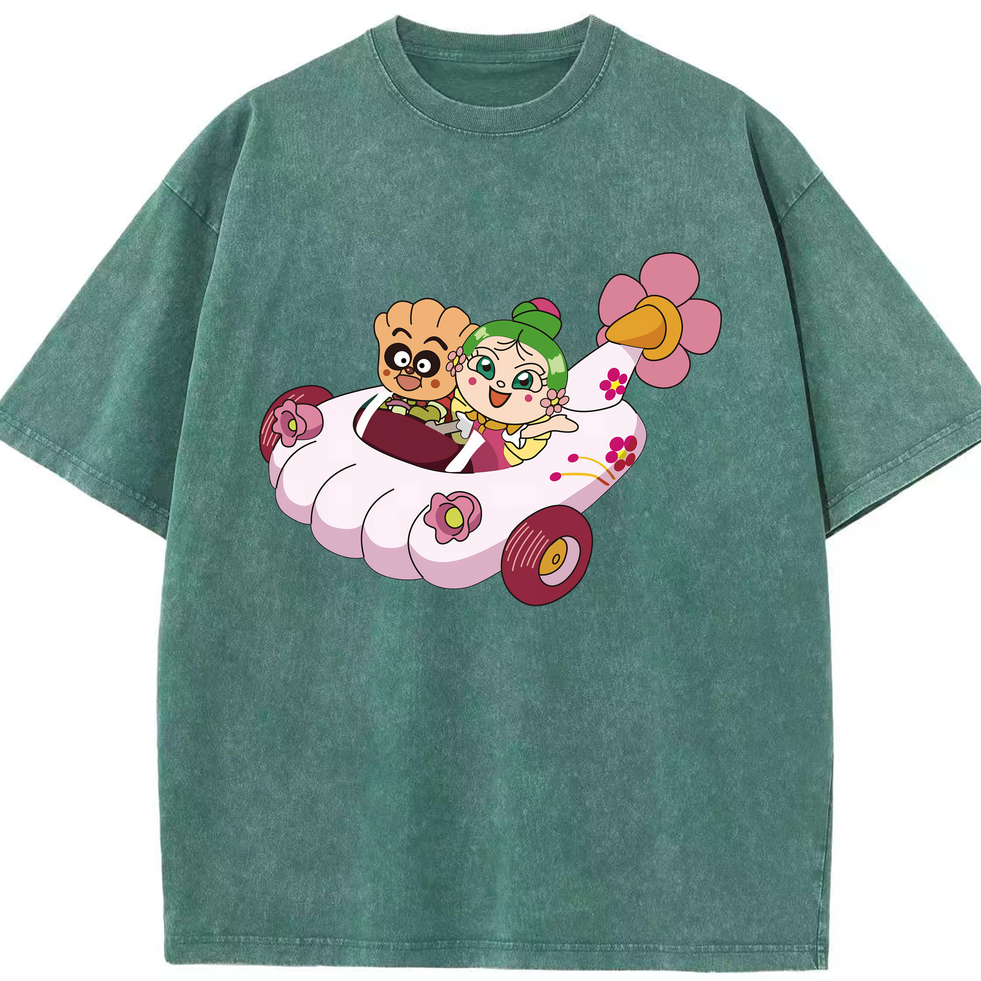 （画像用） アンパンマン Anpanman 綿100% ヴィンテージ風 半袖Tシャツ（フロントプリント）
